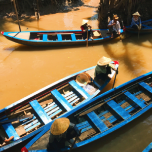 Experience rowing boats on the canals of the Mekong River